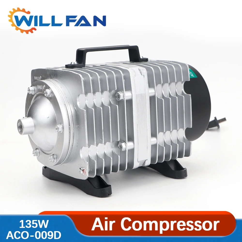 Will Fan Hailea Aco-009D Air Pump 135w Electrical Magnetic Air Compressor For Laser Cutter Engraving Machine Oxygen pump Fish