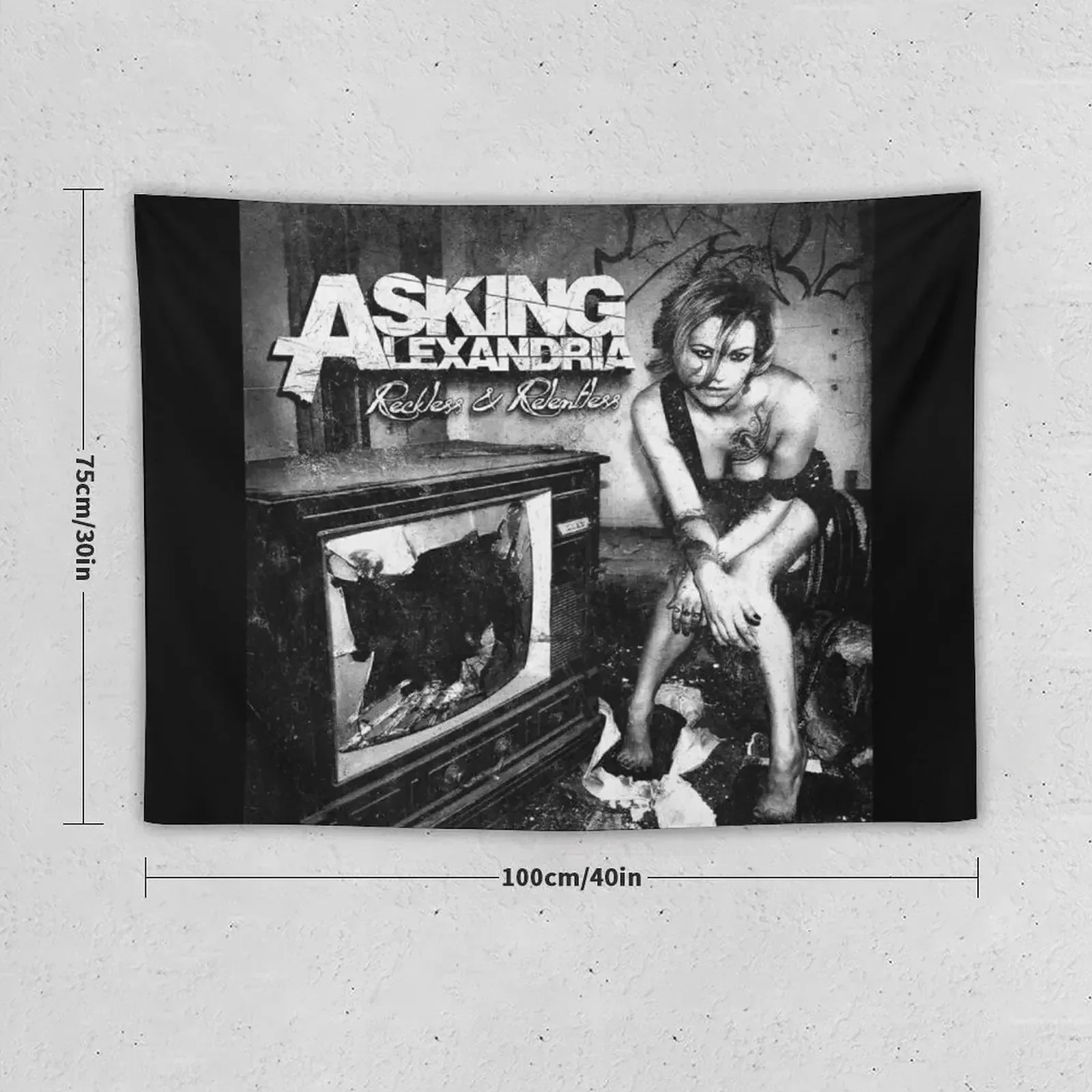 Asking Alexandria Reckless relentless Tapestry Room Decorating Aesthetic Wall Tapestries Tapestry