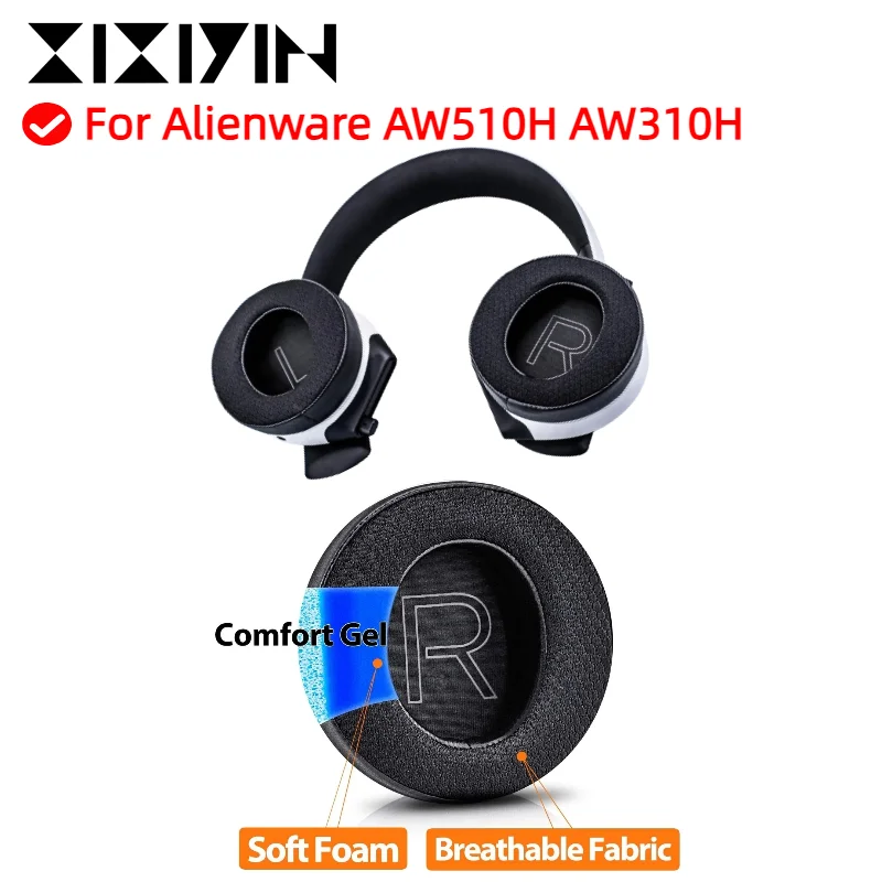 

Replacement Ear Pads Cups Earpad Memory Foam Cushions For Alienware AW510H AW310H Headphones Headset Cooling Gel