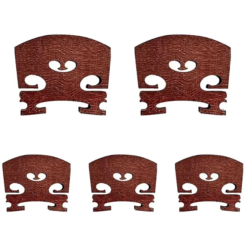 

AEF6-5 PCS 4/4 Violin Bridge Solid Rosewood 4/4 Violin Replacement Pre-Cut Semi Fitted Bridges Volume Violins Parts