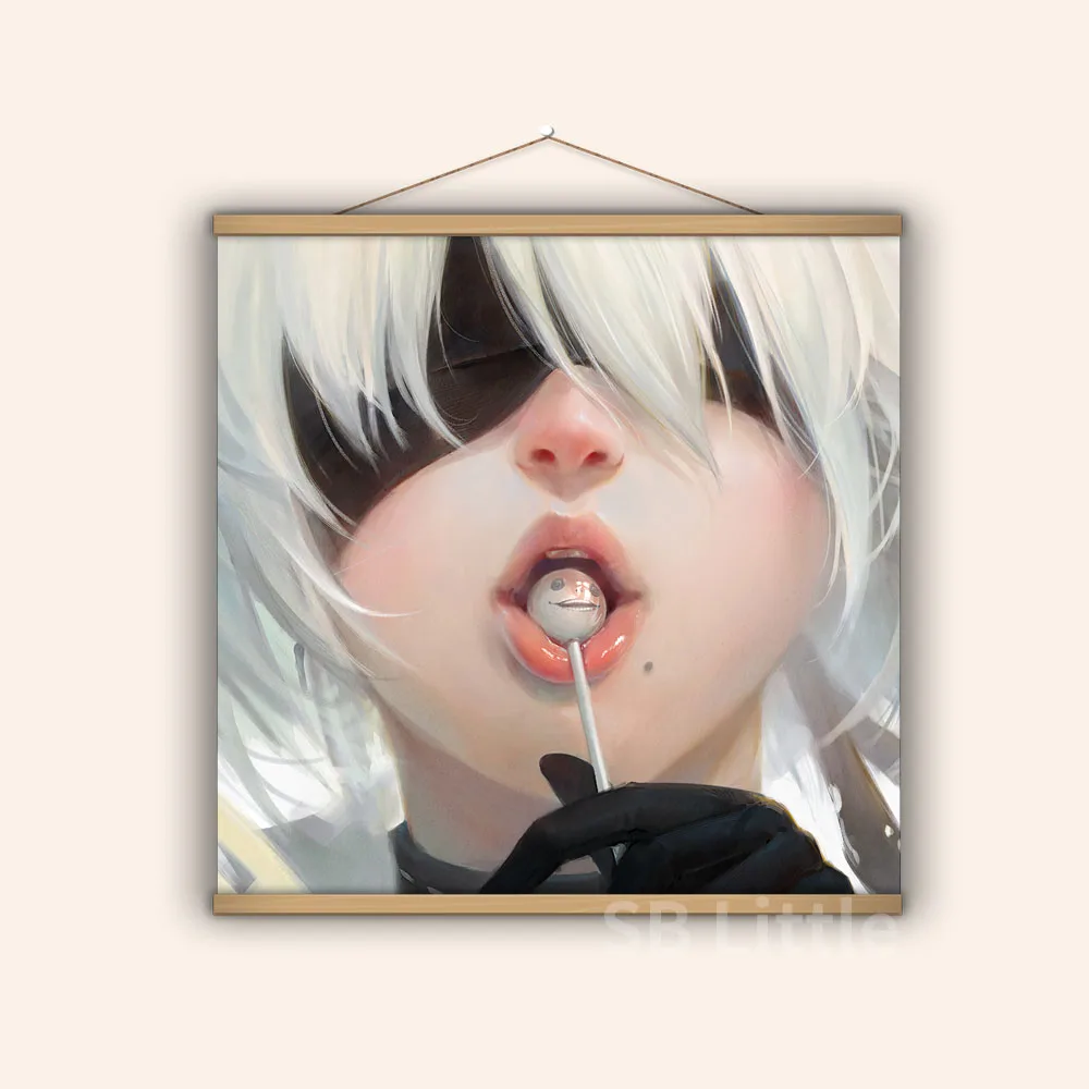 2B Nier: Automata Anime Girls Game Animation Painting Poster  Decorative Tapestry Design Creativity Wall