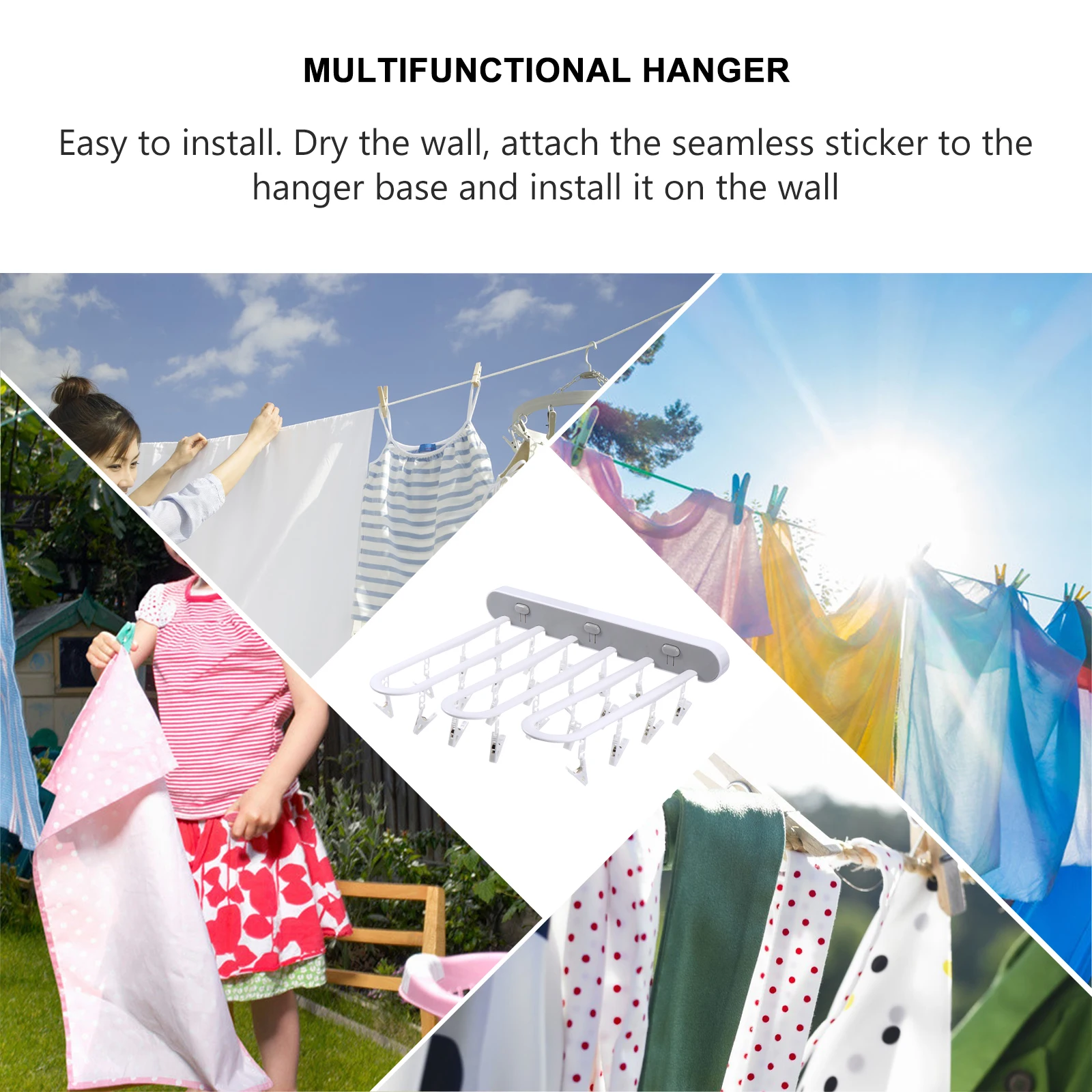 

Pressure Storage Rack Socks Drying Hanger Foldable Hangers Holder for Laundry Pocket