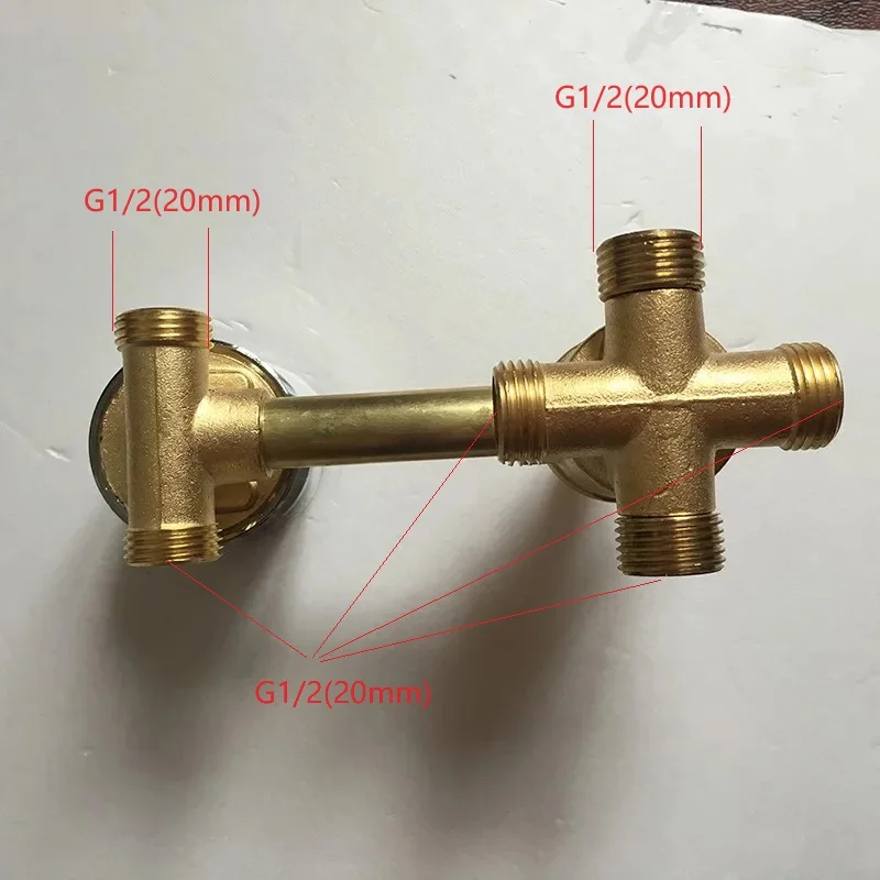 MTTUZK wall mounted 2/3/4/5 Ways water outlet brass shower tap screw & intubation  shower faucets shower room mixing valve
