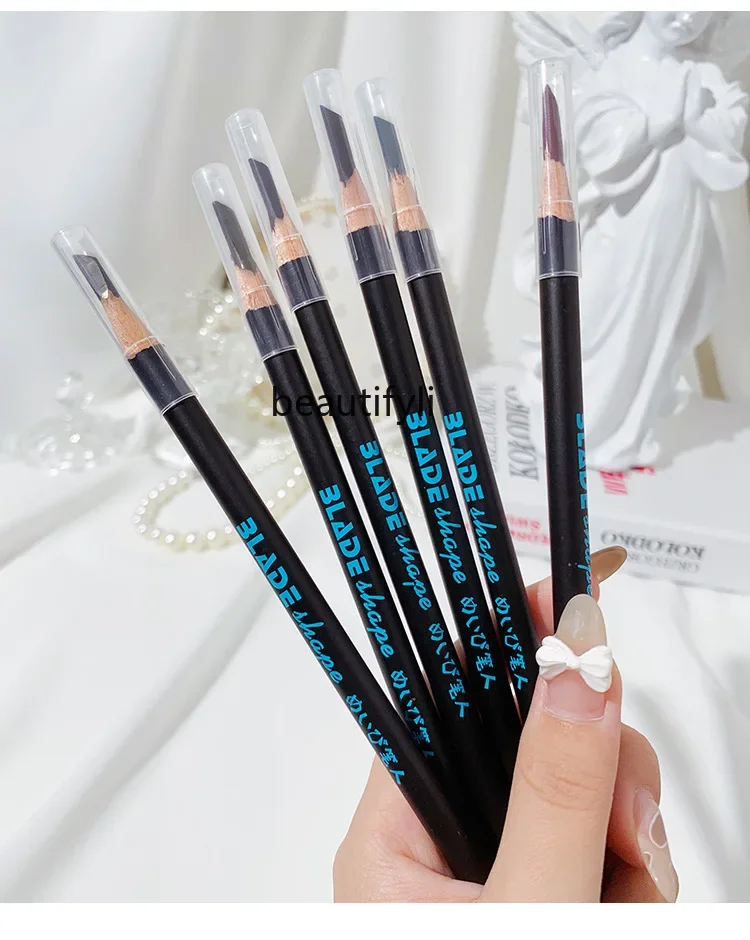 Kandao eyebrow pencil wooden makeup artist waterproof and long-lasting non-decolorizing machete pen wild eyebrow