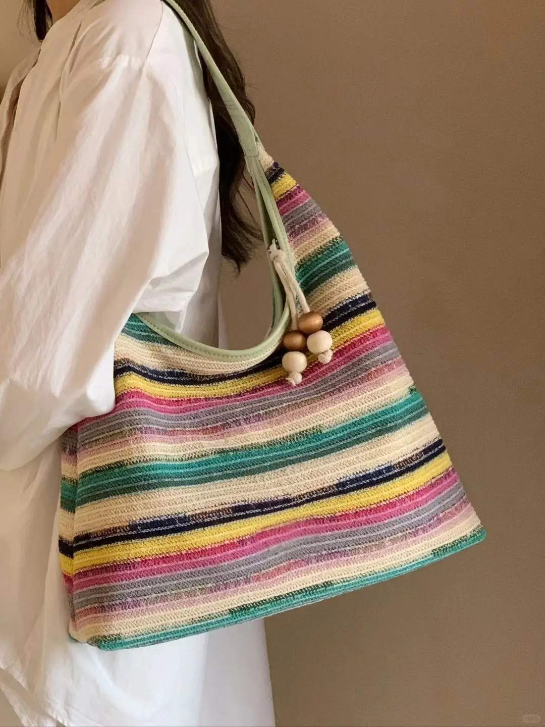

JIAERDI Fairy Core Rainbow Underarm Bag Women Vacation Sea Leisure Y2k Handbag Hot Girls Large Capacity Shoulder Bags Purse 2025