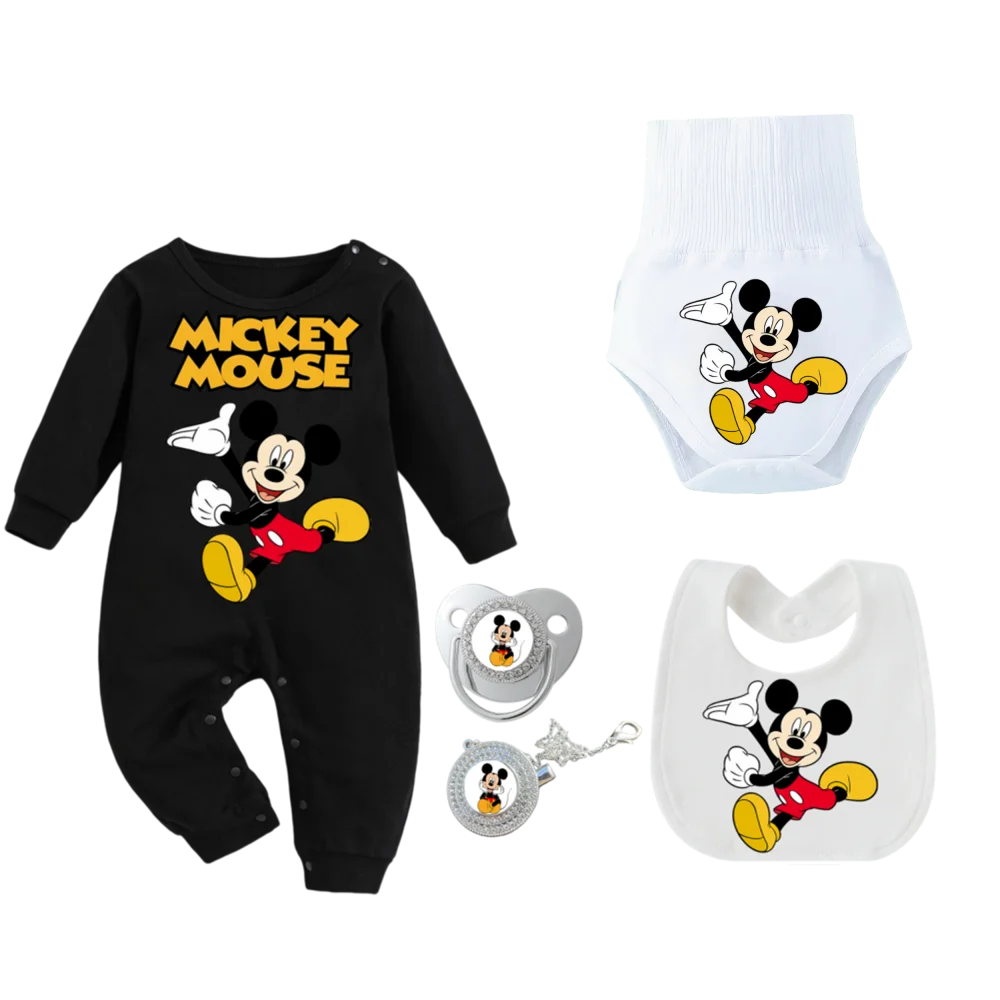 

Новые пижамы с принтом для новорожденных, штаны для ползания, детские салфетки, пустышки для новорожденных и держатели для сосок для мужчин и женщин