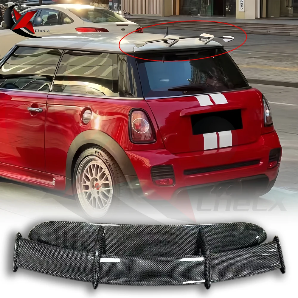 For Mini cooper 06-13 R56 Ver.2.11/2.12 Type B JCW Style FRP Carbon Fiber Roof Spoiler Rear Wing Exterior Body kits GT Spoiler