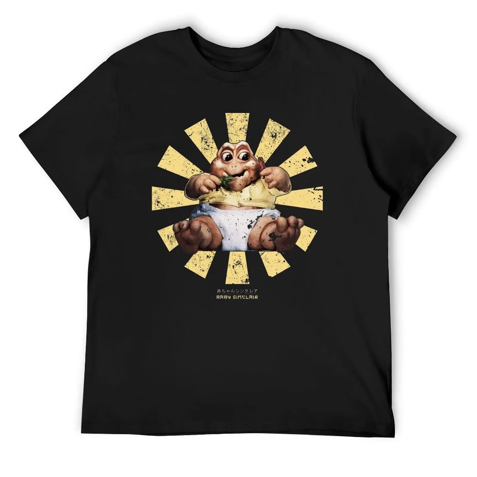 

Baby Sinclair Retro Japanese The Dinosaurs T-Shirt aesthetic clothes boys animal print men clothings