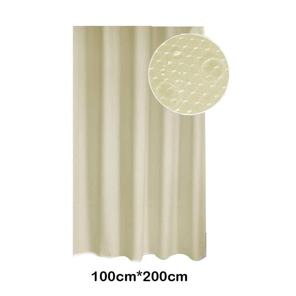 Solid Color Curtain Stylish Bathroom Decor Mildew Resistant And Heavy Duty Waterproof Mould