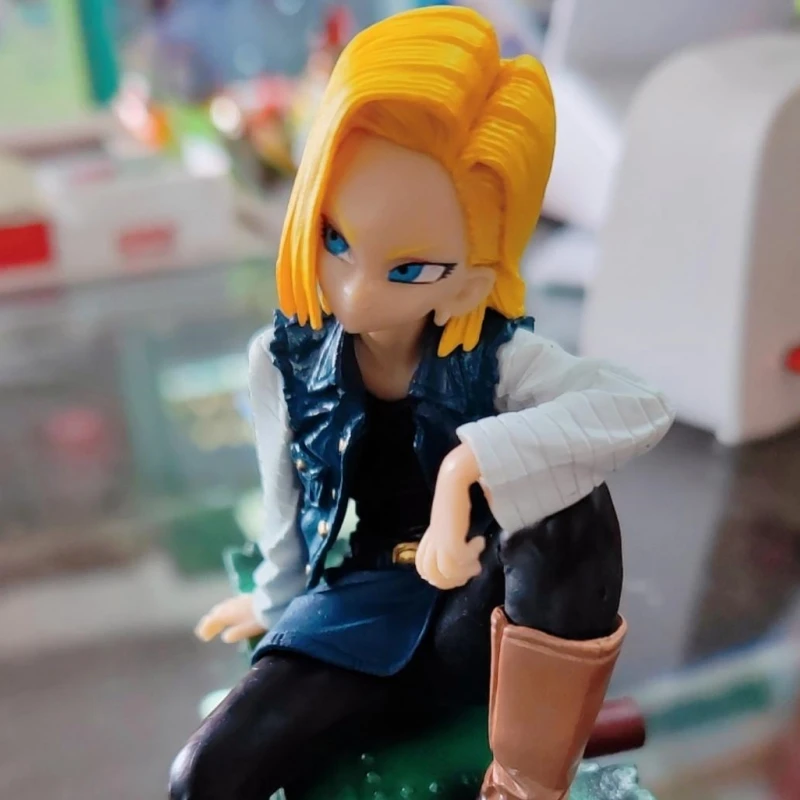 13cm Dragon Ball Anime Figure Android 18 Statue Pvc Gk Statue Figurine Model Doll Ornament Collection Room Decora Desk Gift Toys