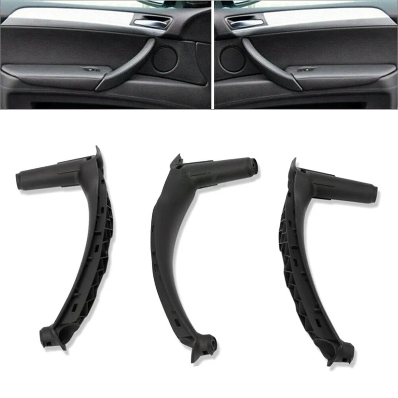 Car Interior Inside Door Panel Handle Pull Trim Cover 3Pcs Set For-Bmw E70 X5