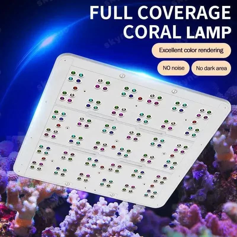In stock  KASSRAY T90 90W Flat Panel Coral Light CREE Beads Aluminum Body Ultra-Thin Full Spectrum for 60-90cm Marine Coral R