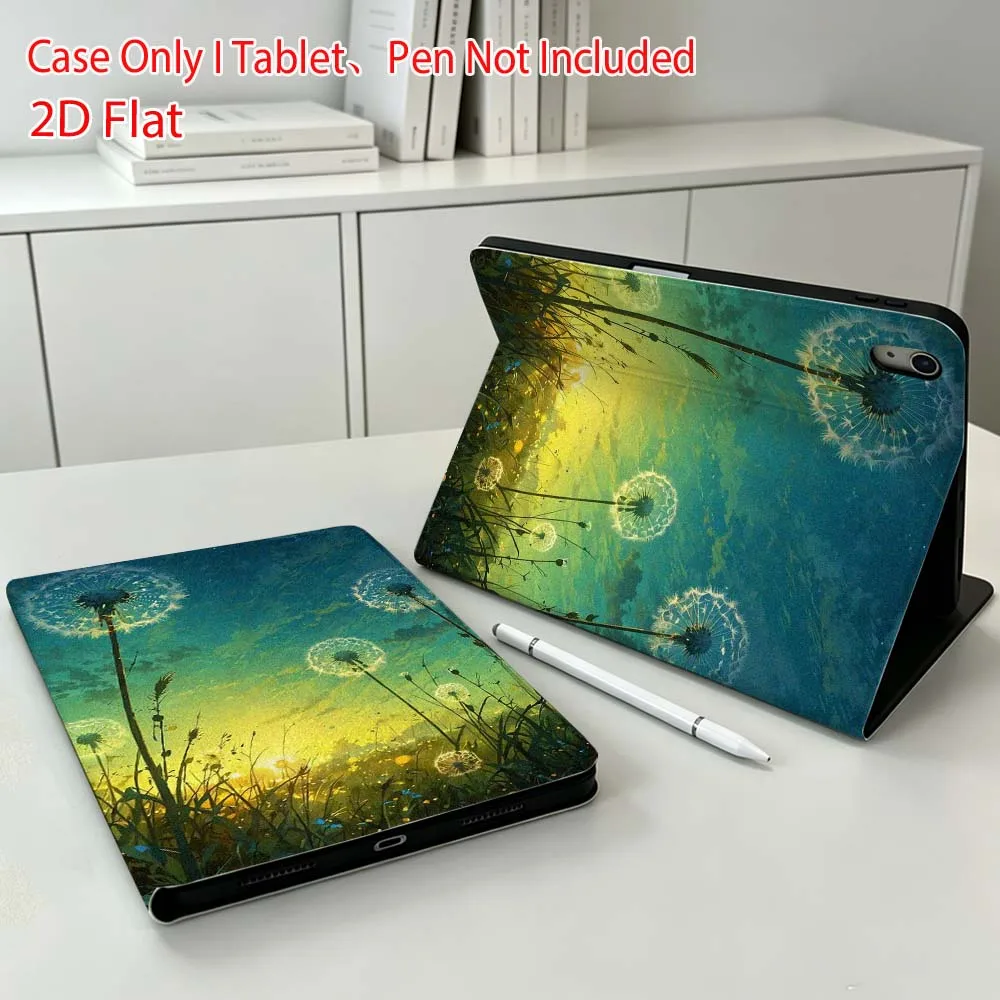 Dandelion flower pattern Soft For Apple iPad Pro Mini A16 A17 A14 4 5 6 7 6th 12th 9Gen 12.9 11 13 M4 inch Tablet Case