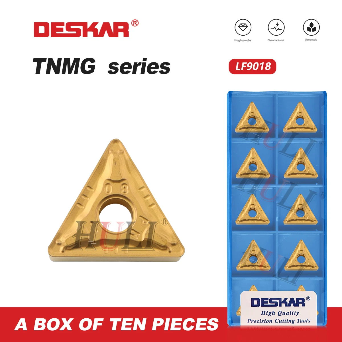 

DESKAR CNC lathe TNMG220408 PM LF9018 TNMG220412 PM LF9018 Outer Circle Triangle Cutting Tools Blade Processing Steel Parts Tool