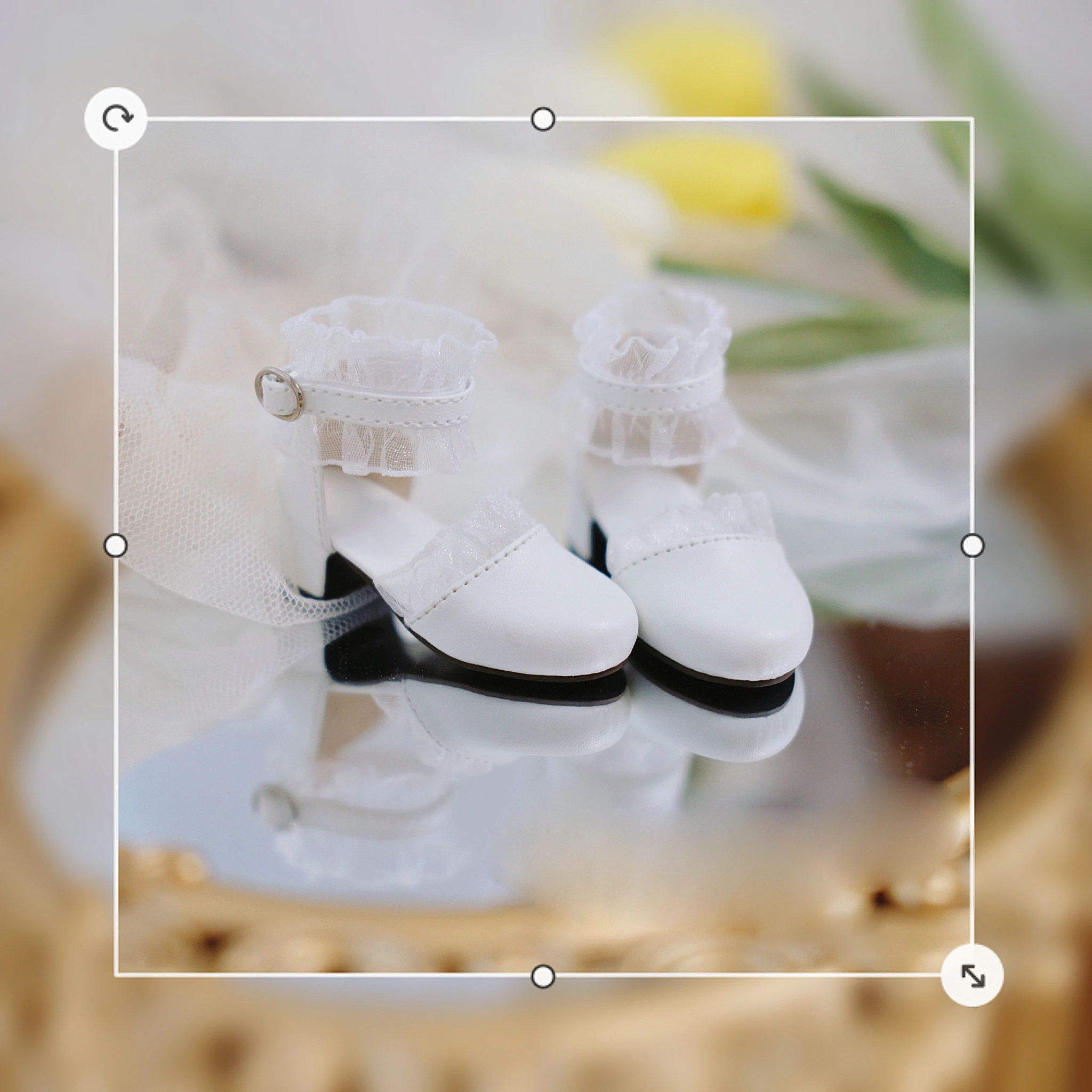 D04-B207 children handmade toy BJD/SD 1/4 MSD TF Lace thick heels 1pair