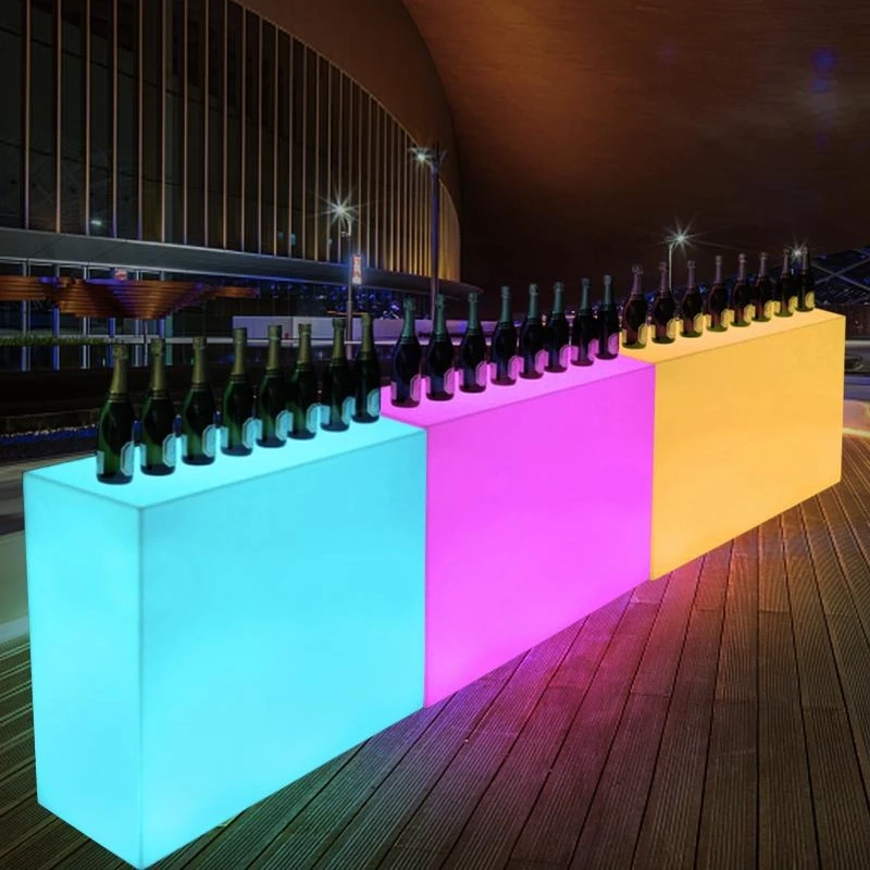 

Rectangle creative led luminous bar table DJ DJing table Outdoor reception speech Welcome reception nightclub Bar
