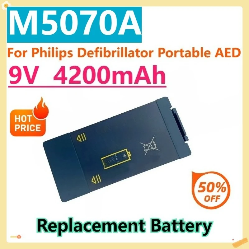 

For Philips Defibrillator Portable AED 9V 4200mAh M5070A Replacement Battery