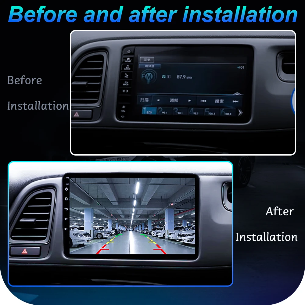 Android Car Radio 2din GPS Bluetooth Multimedia Player For Honda HR-V HRV XRV Vezel 2013-2019 Dual Camera QLED Screen Head Unit