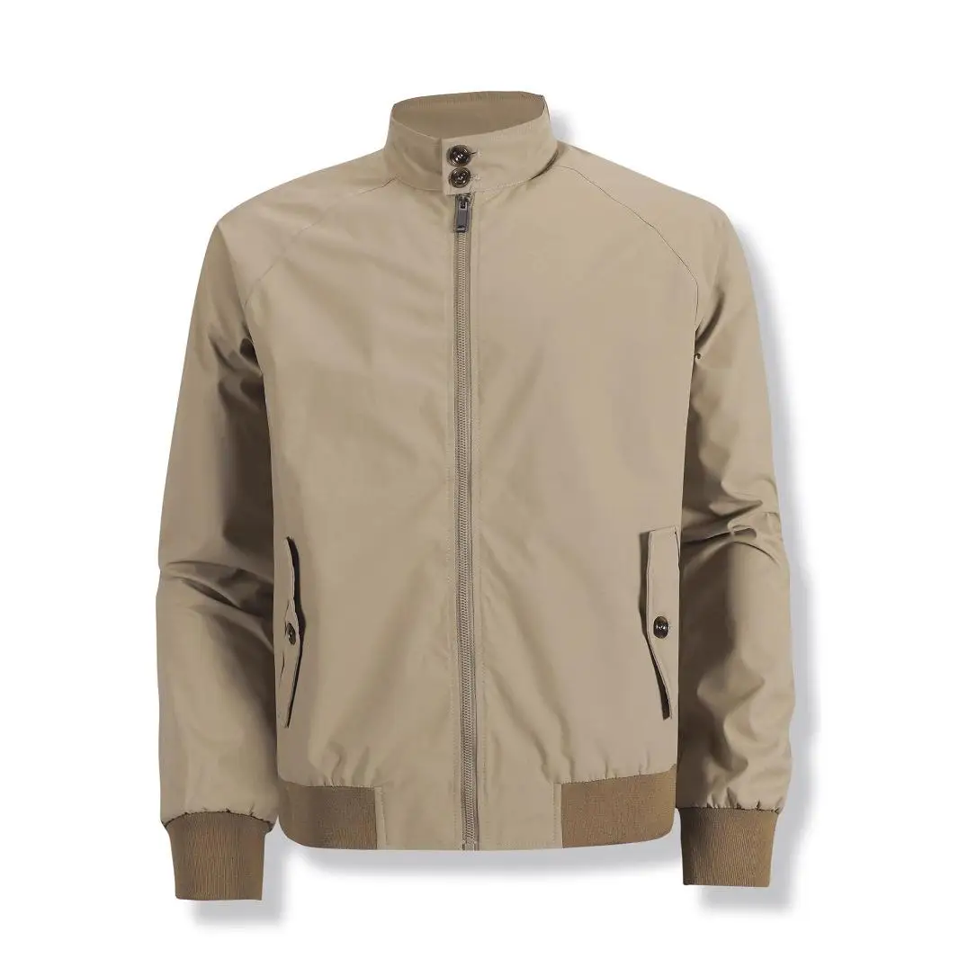 Men's Autumn Comfortable Jacket Oversized Simple Breathable Stand Up Collar Casual Loose Fit Coat Personalized Printed Logo