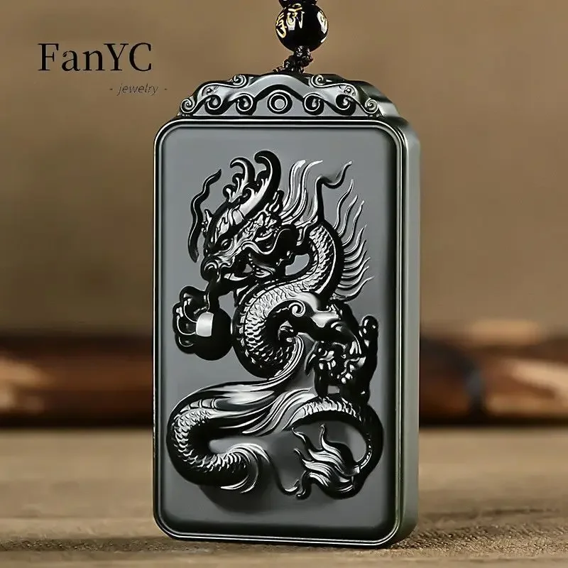 

Natural Hetian Jade Tower Green Fine Material Dragon Line World Pendant Finely Carved Zodiac Dragon Men and Women Lucky Amulet