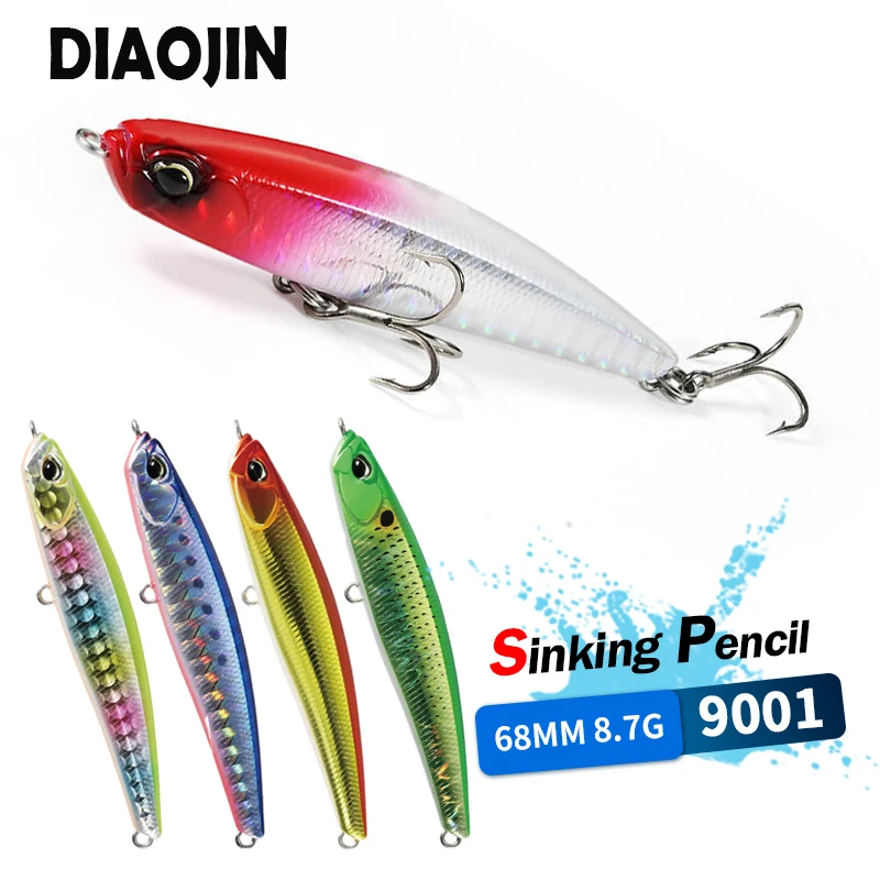 

Sinking Pencil Fishing Lure 8.7g 68mm Long-range Stickbait Slow Sinking Pesca Accesorios Isca Artificial Leurre Fish Tackle