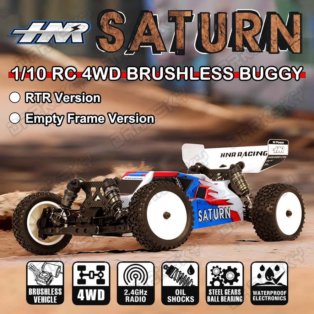 

HNR H9806 SATURN 4WD Brushless 1/10 RC Electric Remote Control Model Cars Off-Road Buggy Adult Children's Toys