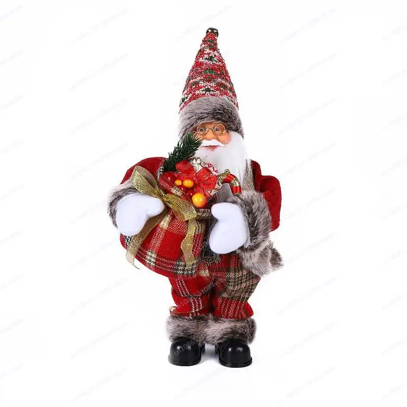 

30CM electric music Santa doll ornament Christmas gift rocking old man snowman doll ornament