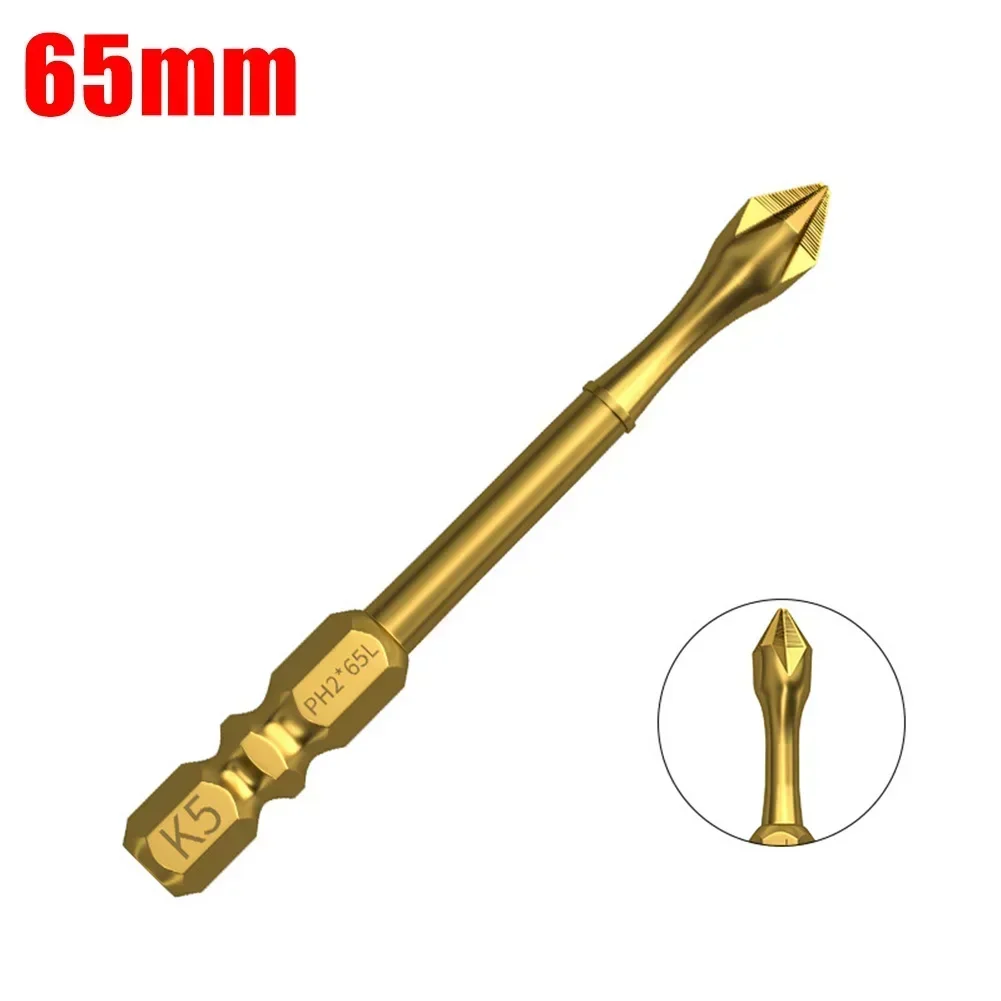 6.3mm Hex Shank PH2 Cross Screwdriver High Hardness Anti-slip K5 Alloy Steel 25mm 50mm 65mm 75mm 100mm 150mm Drill Bits