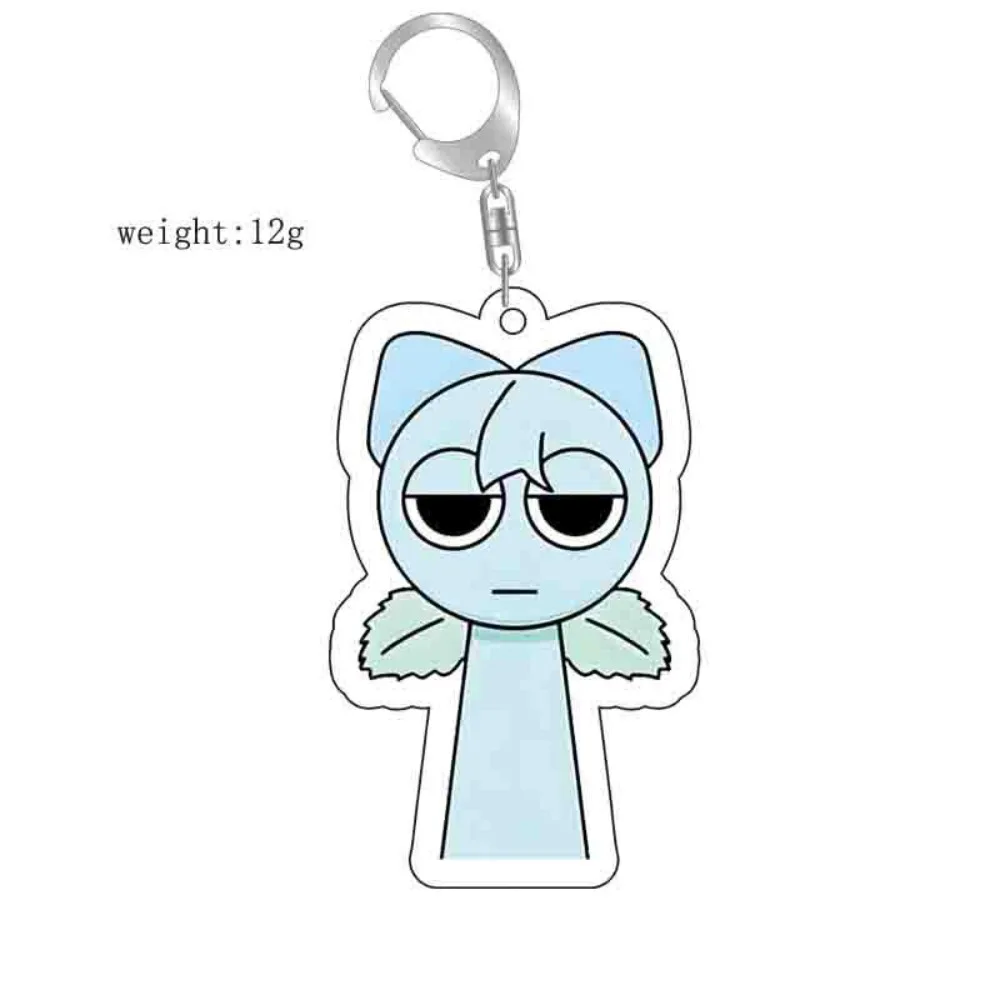 Game Sprunki  Acrylic Keychain Charm Figures Grey Depler Simon Game Peripheral for Accessories Bag Pendant Jewelry Fans Gifts