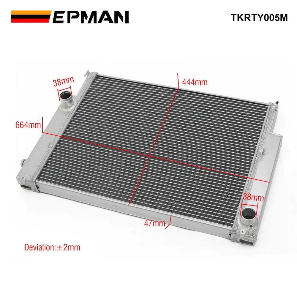 EPMAN Racing For 1988-1999 BMW E36 E30 Z3/325i/320i/323i/328i M3 MT 2 Row Performance Aluminum Radiator TKRTY005M