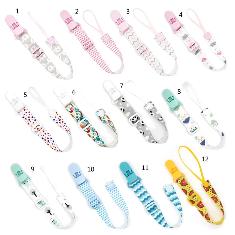 Baby Teether Pacifier Chain Nipple Leash Strap Soother Teething Chewable Holder Belt for Infants Newborn Gift