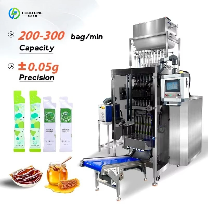 Automatic Vertical Concentrated Juice Filling Machine Multilane Fruit Juice Liquid Irregular Shaped Sachet Pouch Packing Machine