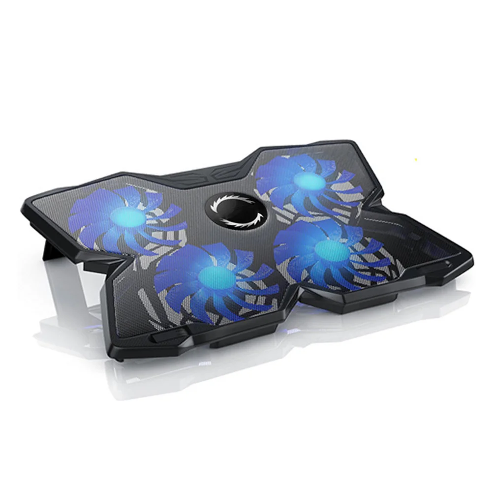 

1Pcs Portable Laptop Cooler Notebook Cooling Mat 4 Fan USB Powered Strong Airflow for Overheating Prevention Black