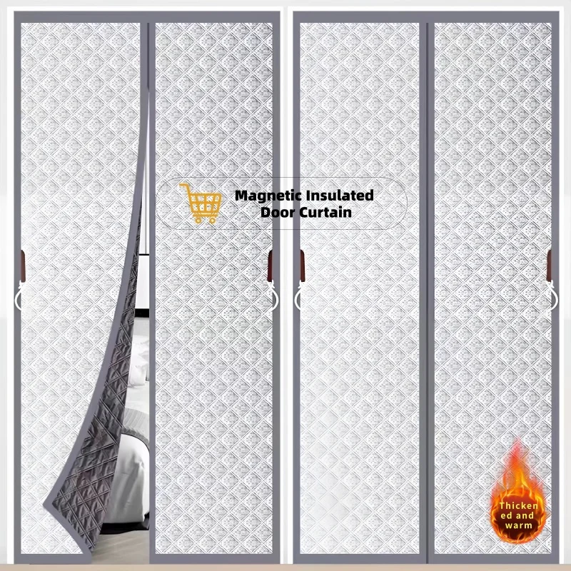 Winter warm door curtain, windproof and cold proof, magnetic door curtain, partition door curtain, no punching, customizable