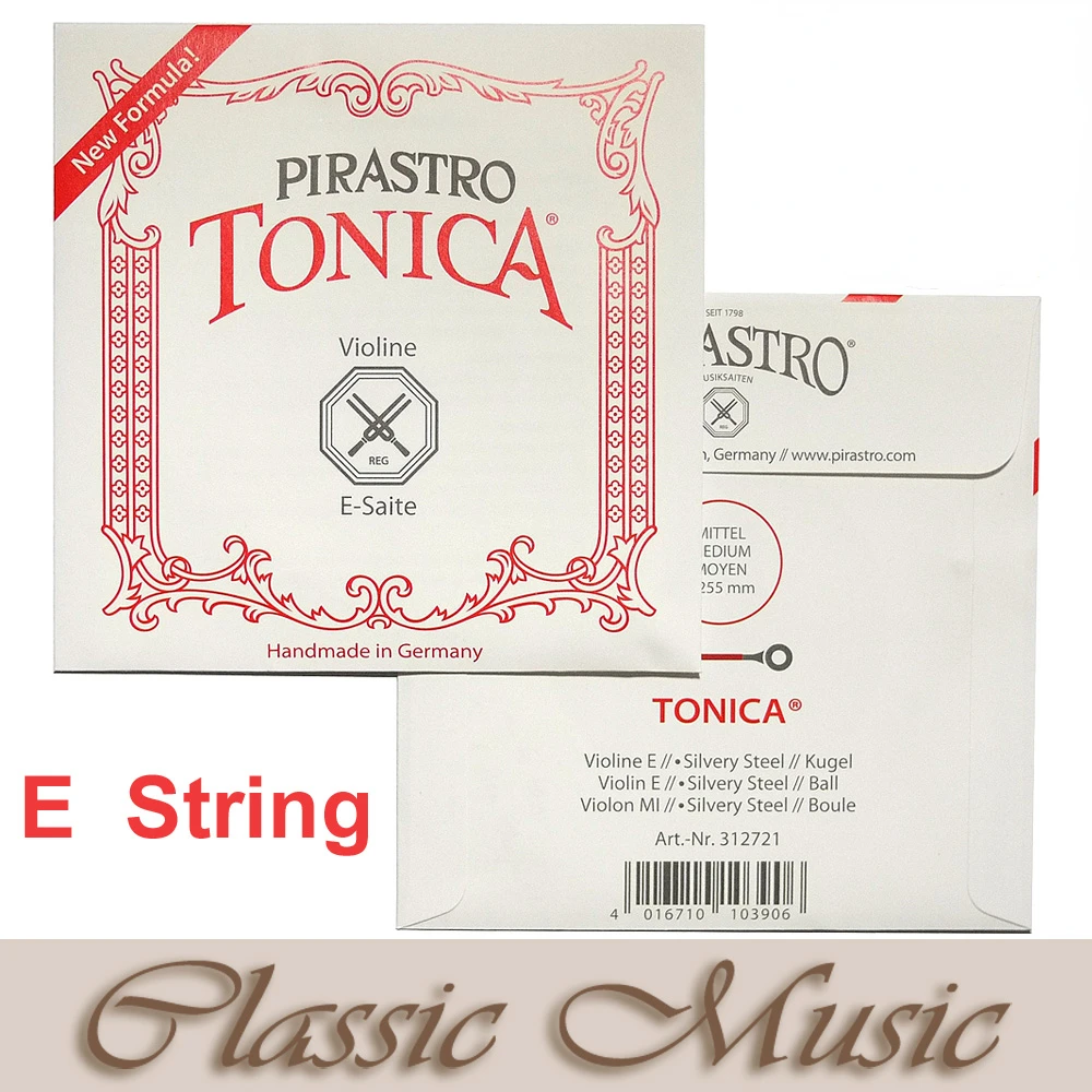 Pirastro tonica  violin string, Just E String(312721), Ball end ,nylon string made in Germany