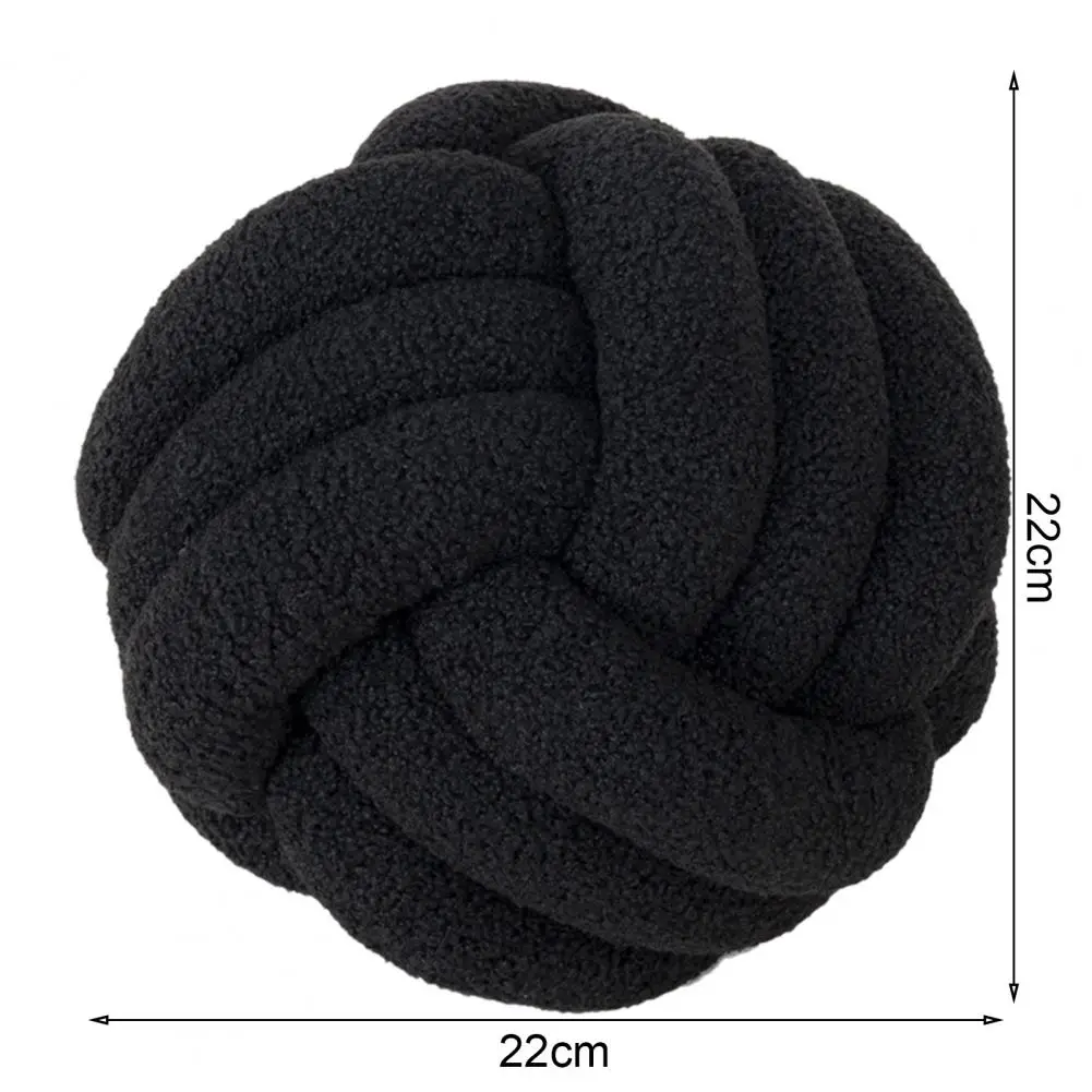 Braided Knot Pillow Knot Pillow Sherpa Knot Ball Throw Pillow for Sofa Decoration Photography 22cm Round Shape with for Couch