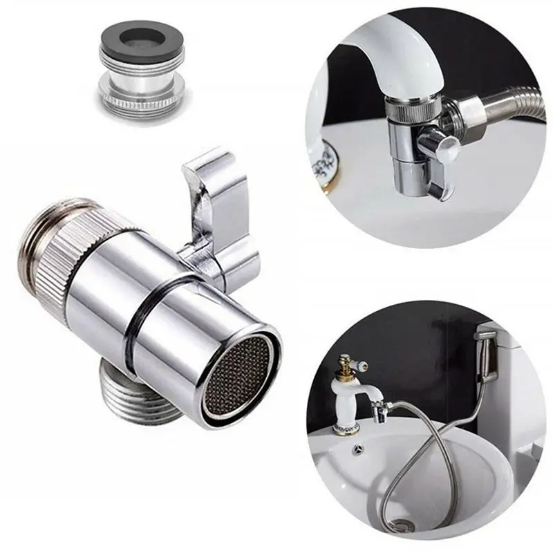 Two Way water Tap Connector for Toilet Bidet Shower Kitchen Switch Faucet Adapter Bathroom Sink Splitter Diverter Valve Faucet