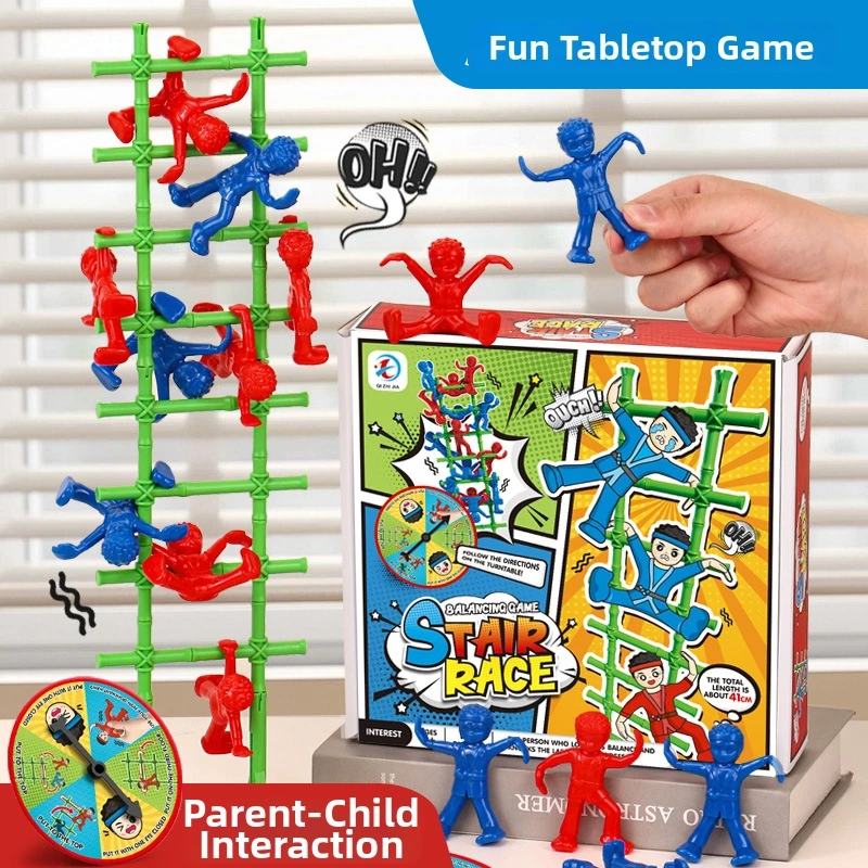 Ladder Climbing Race Game Multiplayer Interactive Balance Toy for Kids Parent-Child Tabletop Challenge Fun Party Gift Set