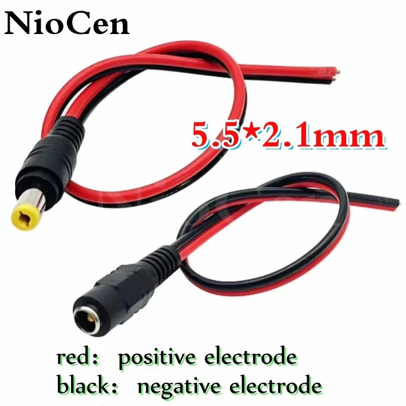 

10/20/50PCS 12V Dc Connectors Male Female Jack Cable Wire Line Adapter Plug Power Supply 5.5 x 2.1mm