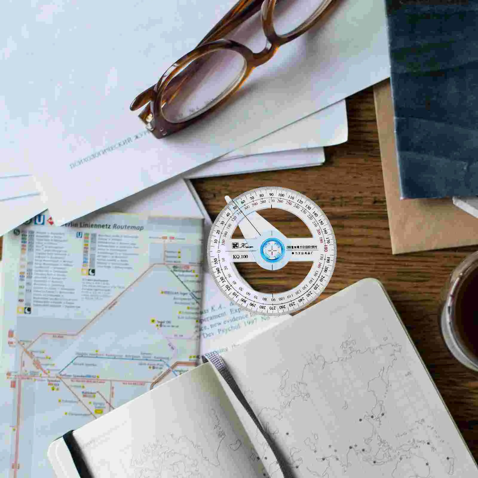 4 Pcs Protractor Portable Measuring Ruler 360 Degree Digital Tool Professional Circle Drafting Multifunction Multi-function