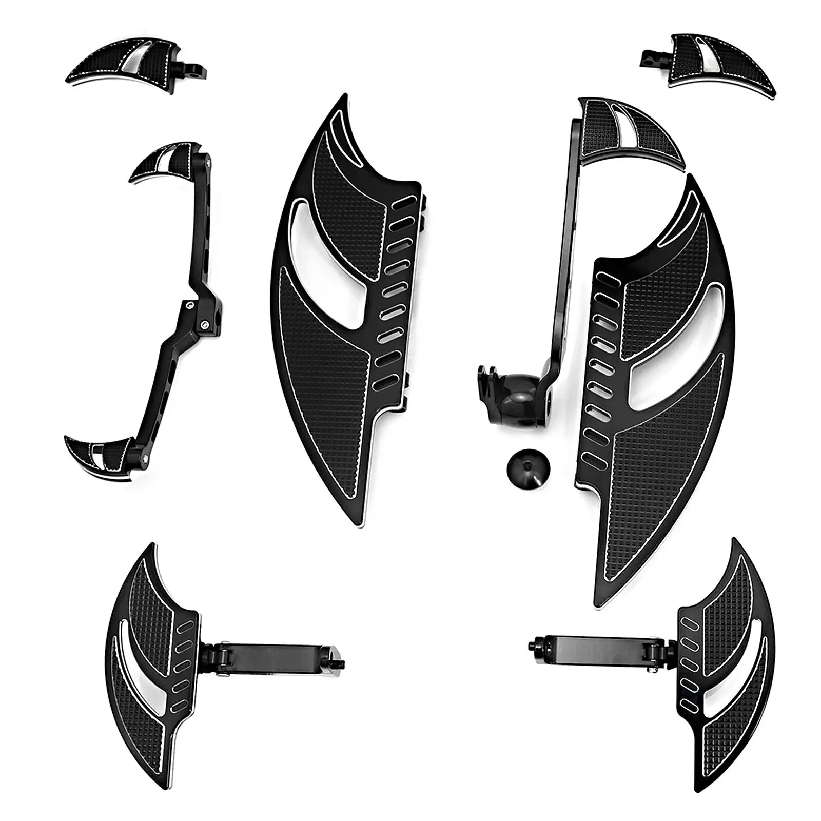 

STLF For Electra Glide Road Glide 2008-2013 Floorboards CNC Aluminum Passenger Pegs Shift Levers Foot Control