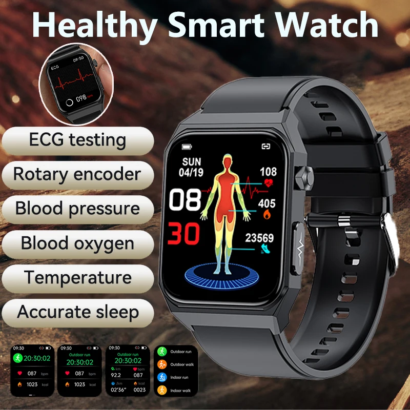 

New Health Smart Watch ECG+PPG AI Assistant Heart Rate Blood Oxygen Blood Pressure Monitoring Bluetooth Call IP68 Smartwatches