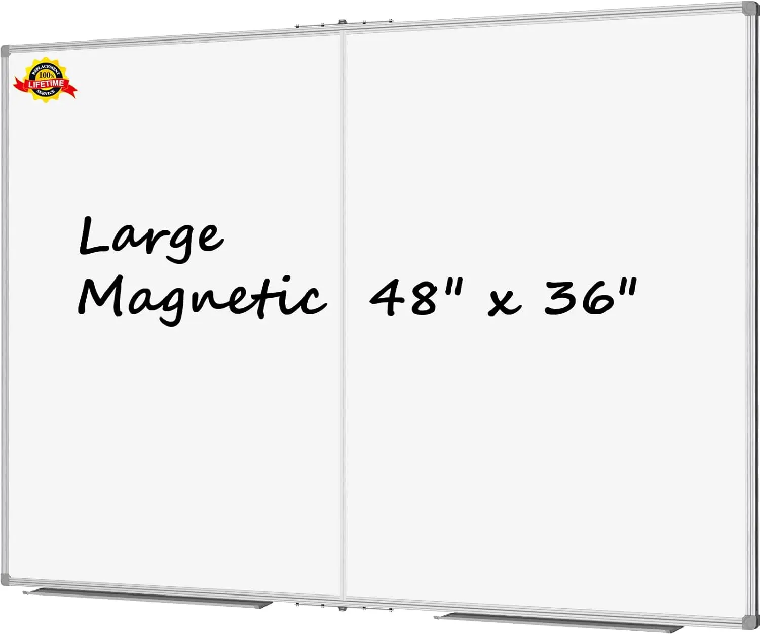 

Large Magnetic Dry Erase Board 48" x 36", Foldable Whiteboard with Pen Tray for Home Office and Classroom