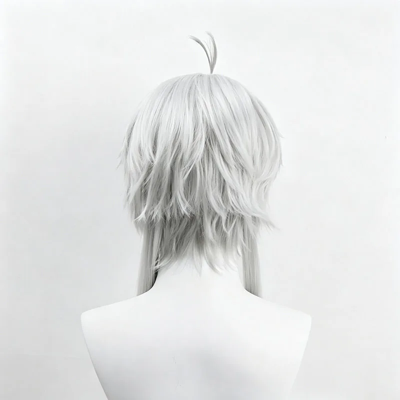Anime Sylphiette Cosplay Wig Green And White Short Synthetic Hair Elf Ears Earring For Women Men Halloween Costume Party Props - view 2