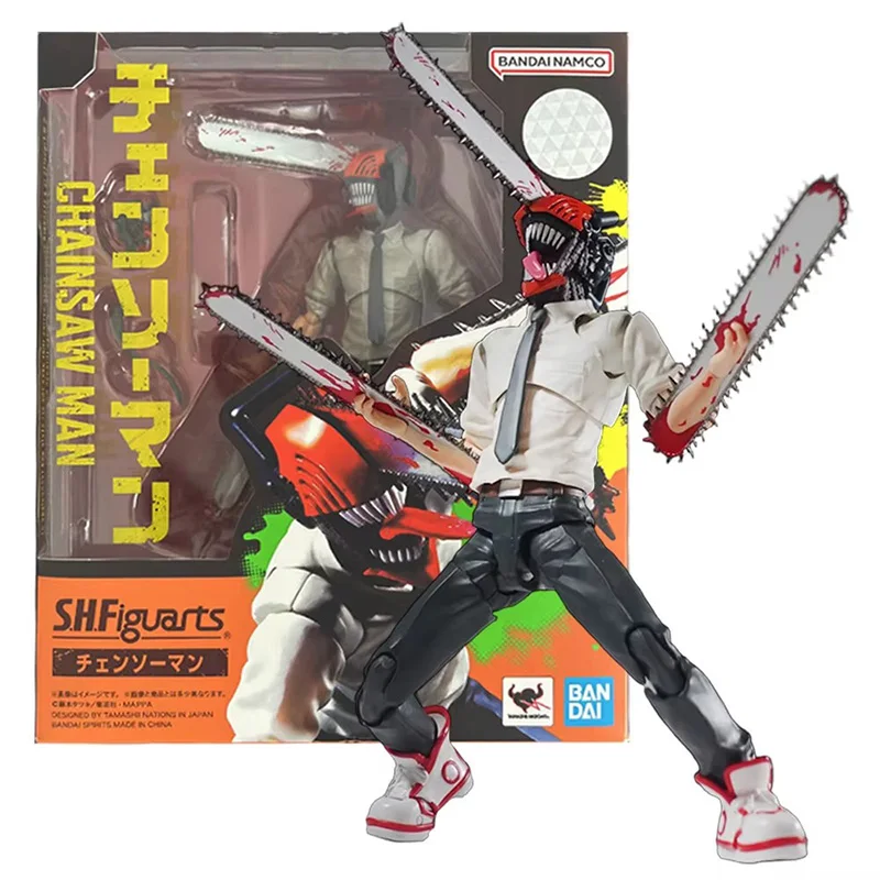 

Chainsaw Man Figure Standing Shf Denji 15cm Anime Aciton Figure Replacement Face Hand Model Toy Doll Collection Gift Pvc Reissue