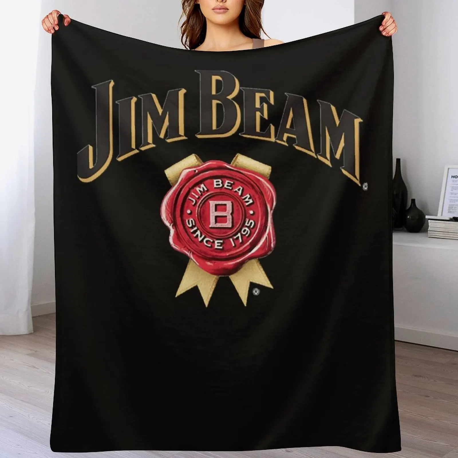 Jim Beam Throw Blanket Thin anime bed plaid Blankets