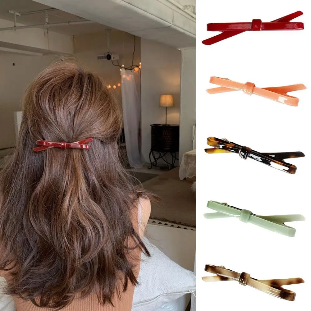  Bow Metal Spring Clips Hair Barrette Bow Knot Hair Clips French Barrettes Hairgrip No Slip Grip Hairpins Sweet Styling 10cm