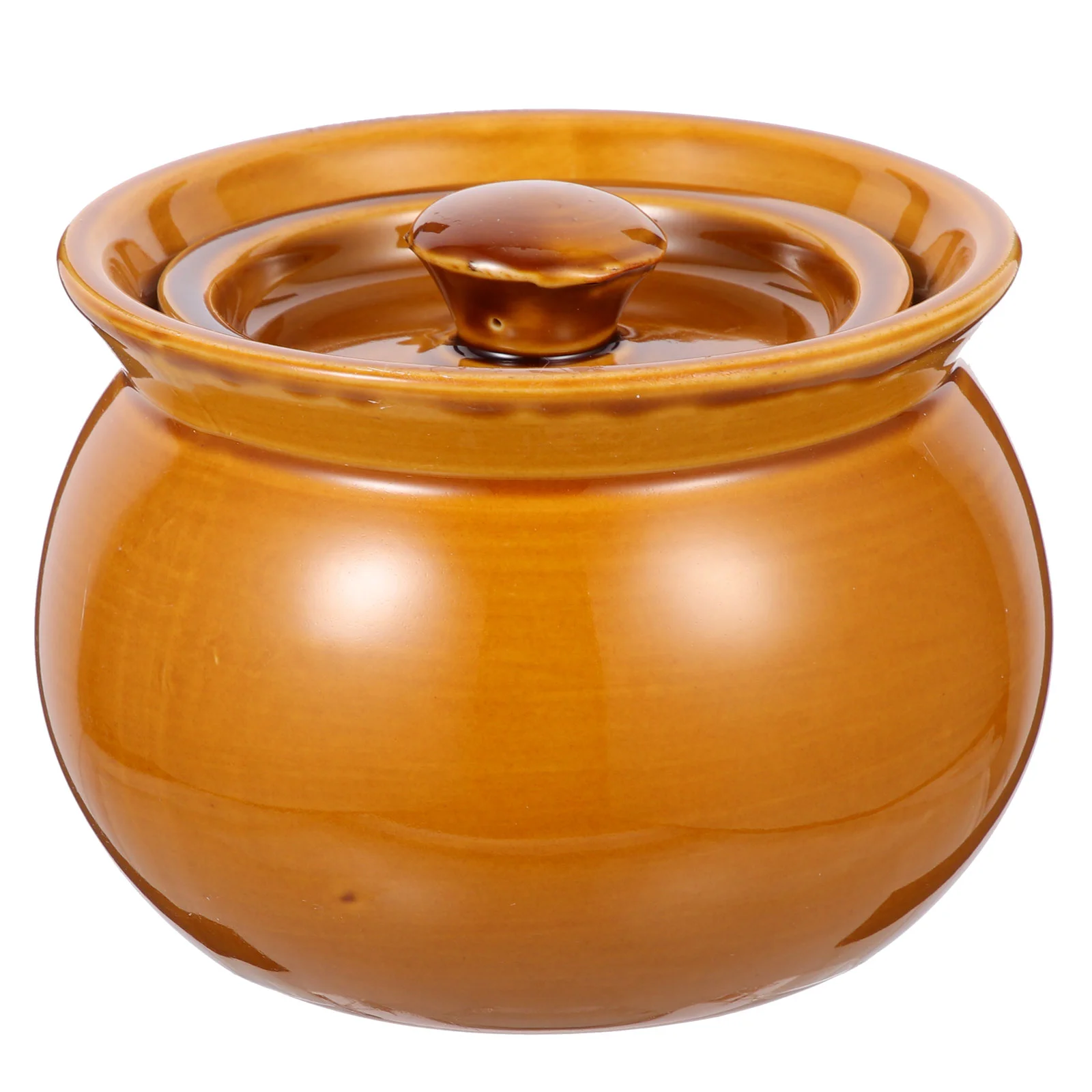 

Fettuccine Pasta Crock Multi-function Soup Pot Spaghetti Ceramic Bowl Brown Cup