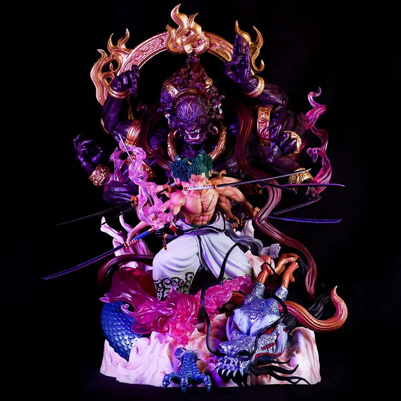 52cm One Piece Figure Roronoa Zoro Extremely Large Anime Collection Model Pvc Desktop Ornament Decorations Holiday Gifts Toys