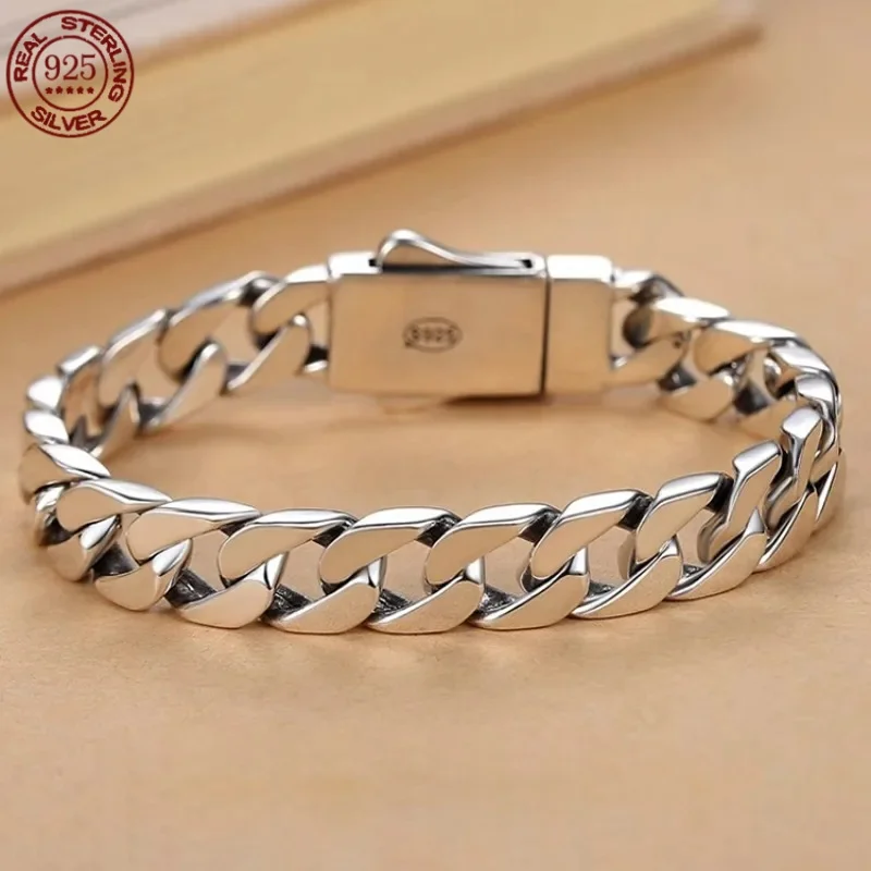 The hot-selling Horus Eye of God S925 Silver Cuban Bracelet is a simple jewelry gift for men and women hip hop